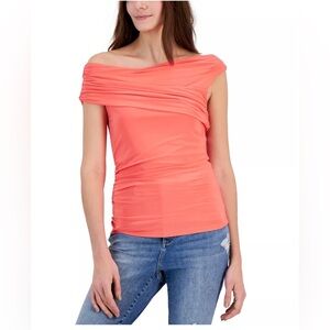 🆕 Women's Ruched One-Shoulder Top, Size Small